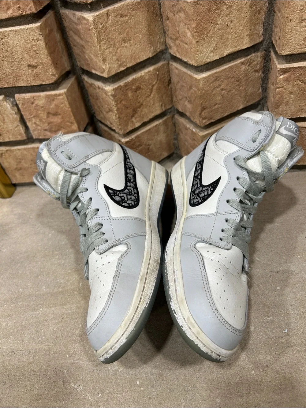Nike Air Jordan 1 x Dior “ Air Dior “ 555088-029 High Gray 2020 Men's Size 9.5